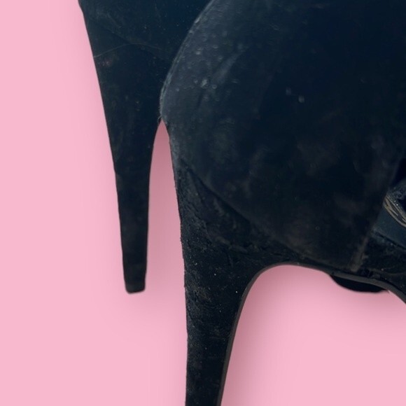 Rock Republic stiletto heels size 6 sexy faux suede pointed-toe shoes night out - Picture 3 of 8